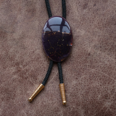 Vintage Purple and Gold Bolo Tie