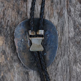 Vintage Sterling Turquoise Blossom Bolo Tie