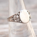 Vintage Sterling Silver Signet Ring 7.75
