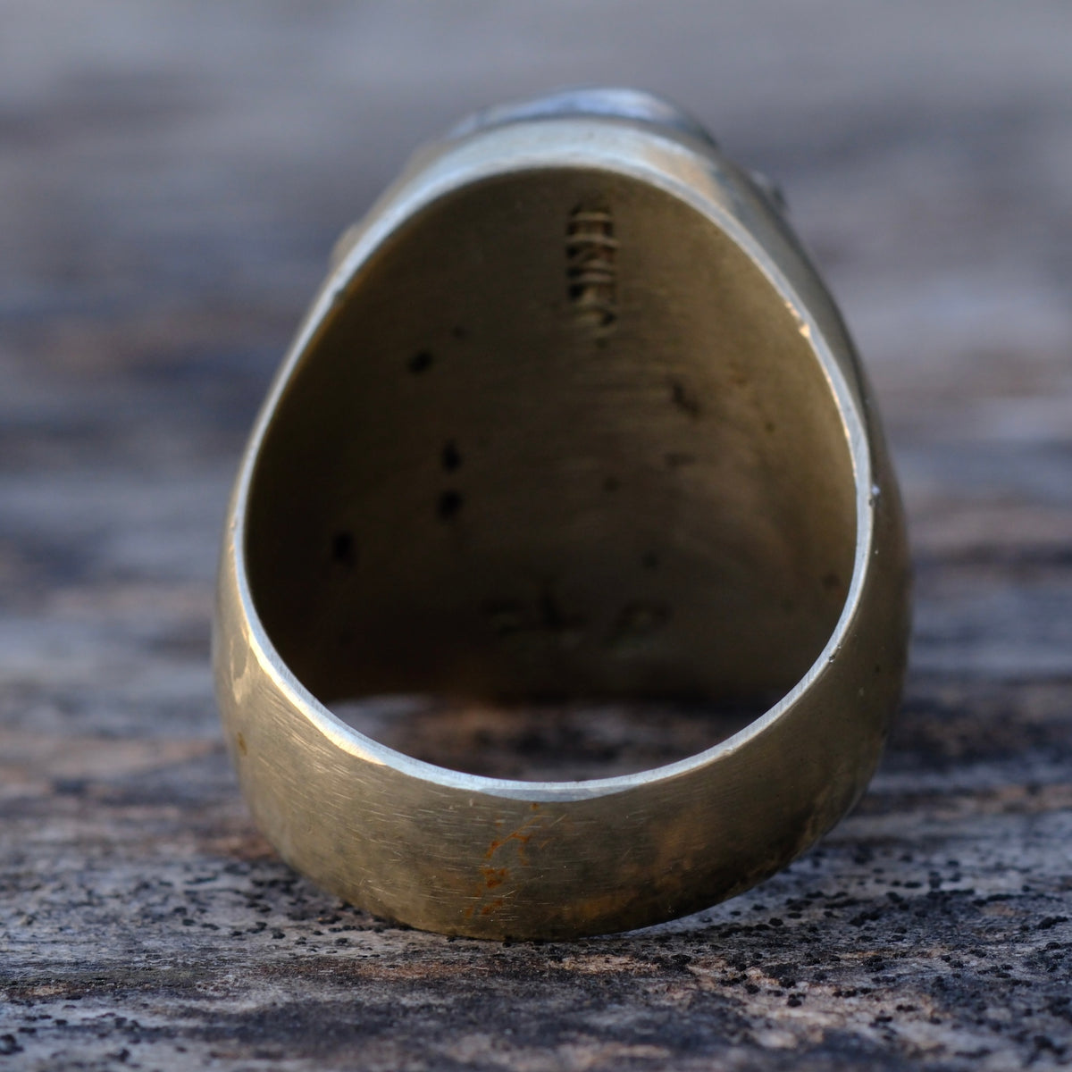 Vintage Sterling Turquoise and Coral Ring 12.5