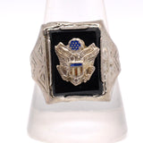 Vintage Sterling Military Signet Ring 11