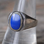 Vintage Sterling Lapis Ring 8.75