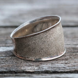 Vintage Sterling Textured Silver Band 7