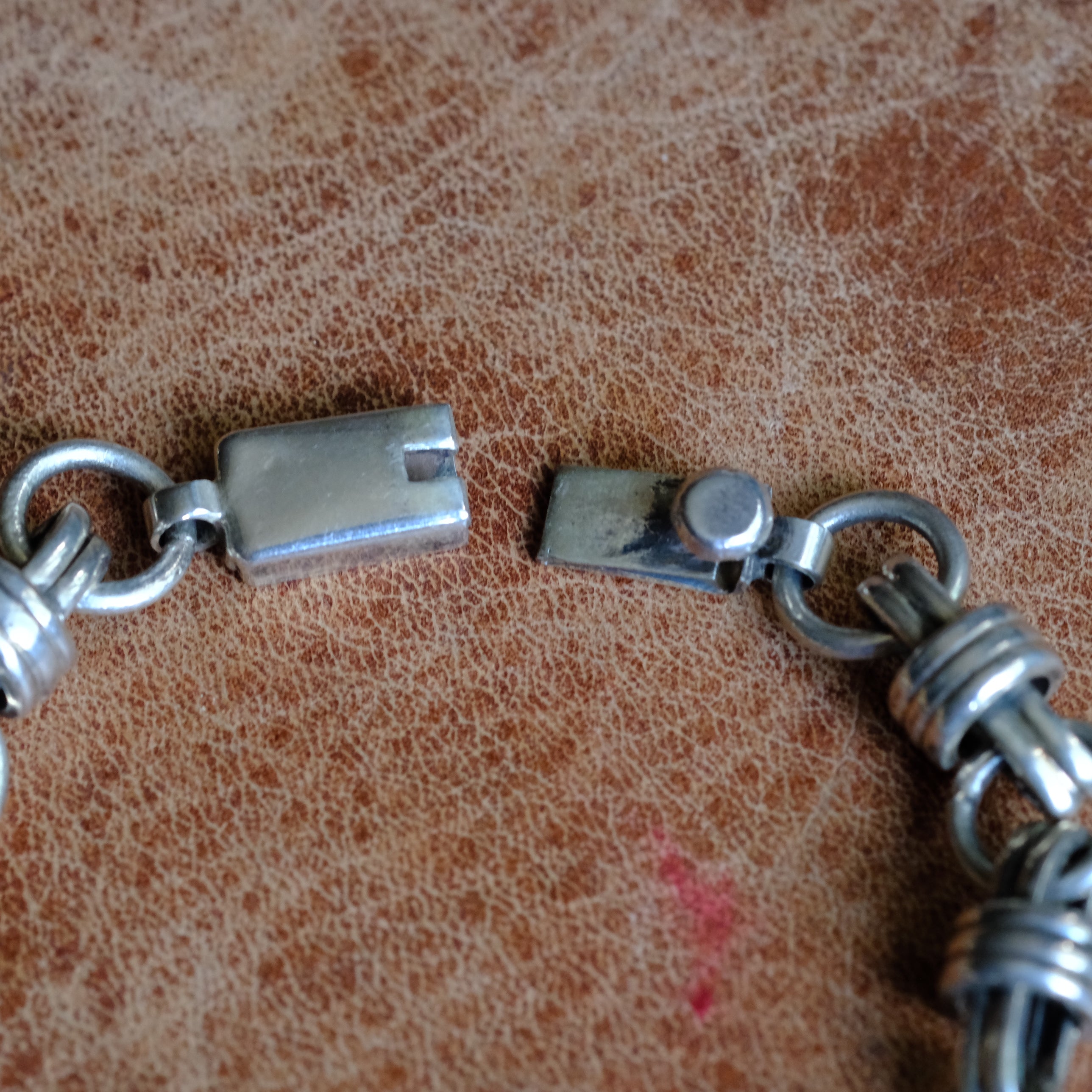 Vintage Sterling Silver Fancy Link Chain Bracelet