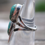 Vintage Sterling 2-Stone Turquoise Ring 6