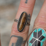 Vintage Sterling Tigers Eye Ring 7