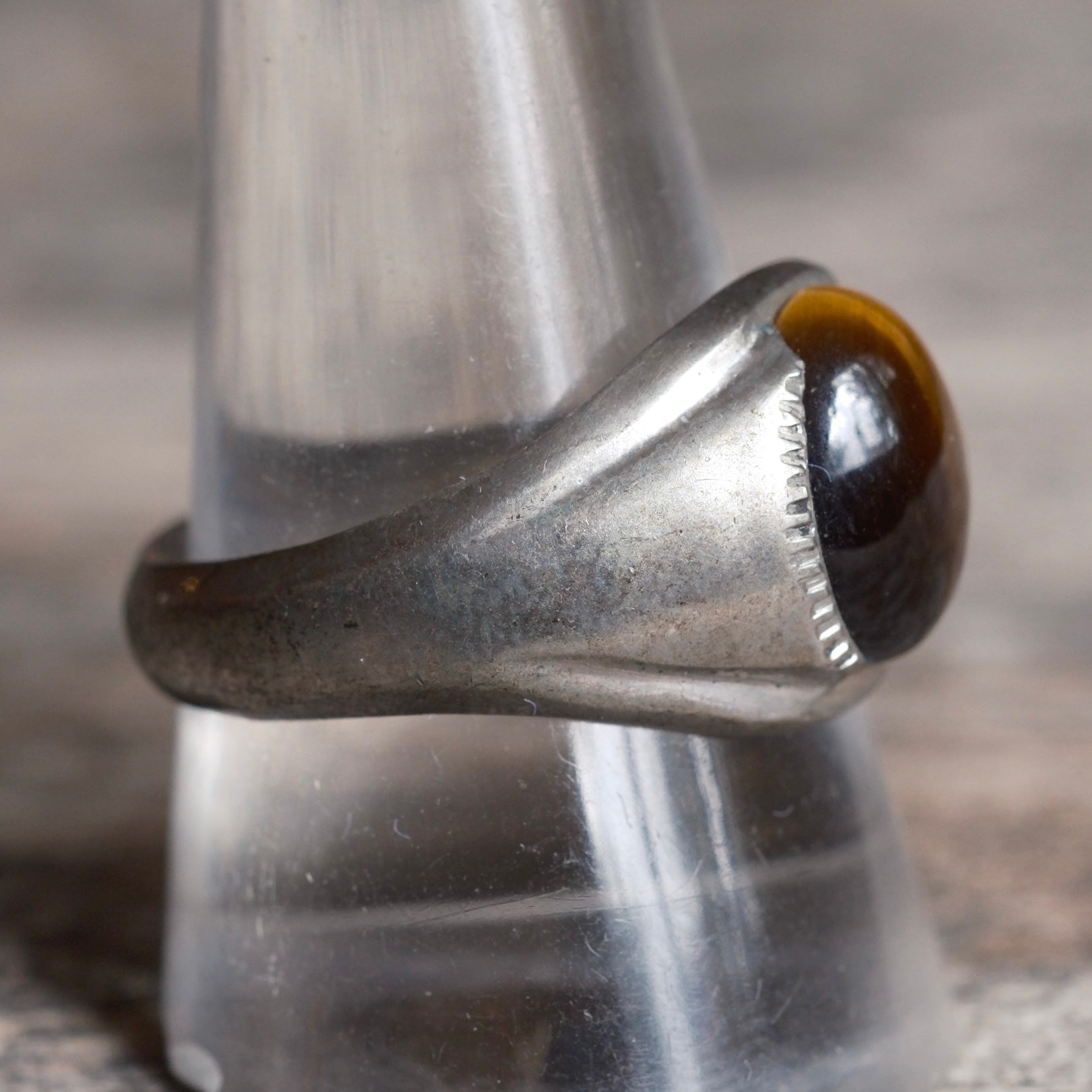 Vintage Sterling Tigers Eye Ring 11