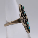 Vintage Sterling Turquoise Ring 6.5