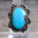 Vintage Sterling Turquoise Ring 8