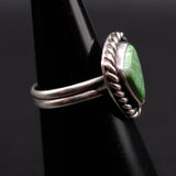 Vintage Sterling Turquoise Roper Ring 6.5