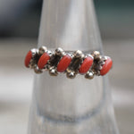 Vintage Sterling Coral Band 6.25