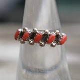 Vintage Sterling Coral Band 6.25