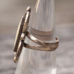 Vintage Sterling Mother Of Pearl Ring 5