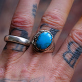 Vintage Sterling Turquoise Ring 11