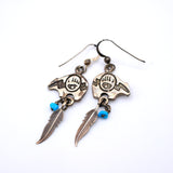 Vintage Sterling Hopi Bear Stud Earrings