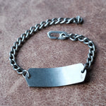 Vintage Sterling Silver Military ID Bracelet