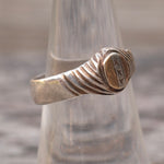 Vintage Sterling and 12K Gold Band 6.75