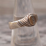 Vintage Sterling and 12K Gold Band 6.75