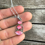 Vintage Sterling 3-Stone Dragons Breath Necklace