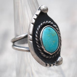 Vintage Sterling Turquoise Ring 7