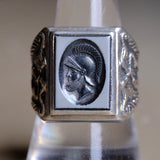 Vintage Sterling Centurion Signet Ring 10