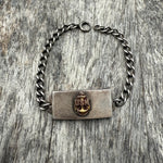 Vintage Sterling Silver USN Locket ID Bracelet