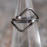 Vintage Sterling Modernist Ring 4