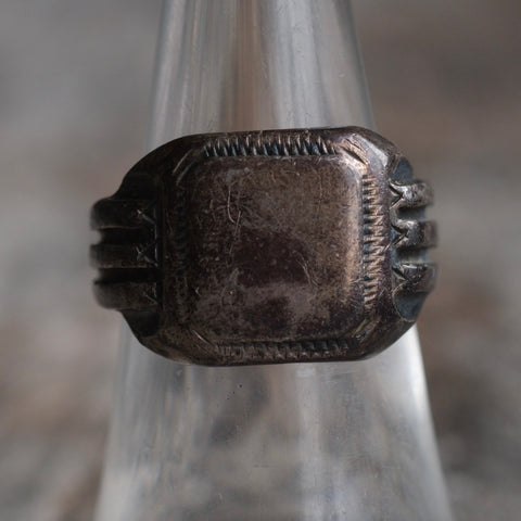 Vintage Sterling Silver Signet Ring 7
