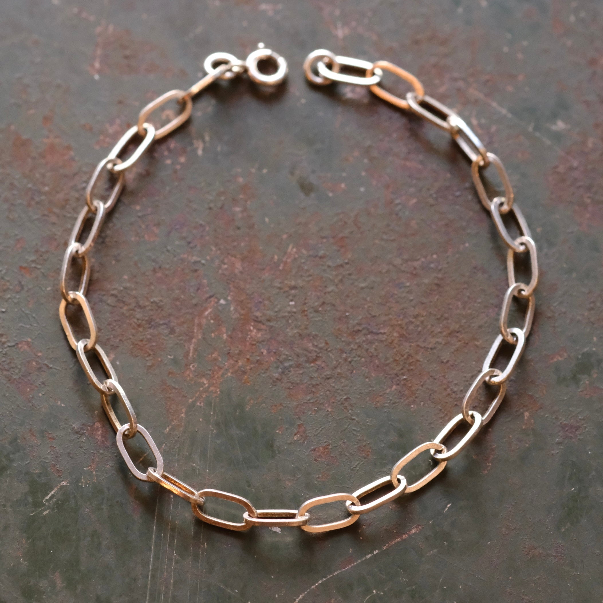 Vintage Sterling Paperclip Chain Bracelet