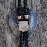 Vintage Sterling Matrix Turquoise Bolo Tie