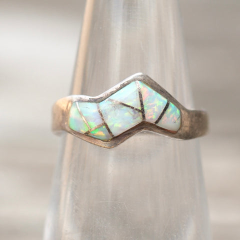 Vintage Sterling Opalite Band 4.75