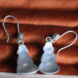 Vintage Sterling Multistone Inlay Earrings