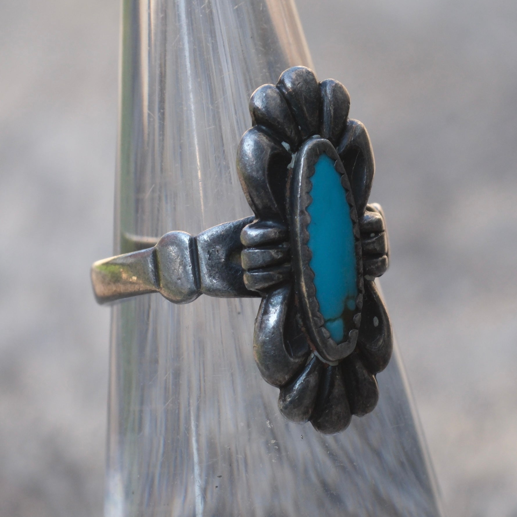 Vintage Sterling Turquoise Ring 4