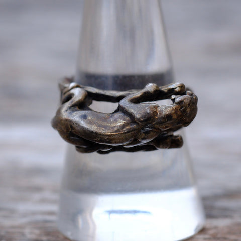 Vintage Sterling Panther Ring 9