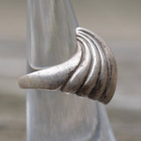 Vintage Sterling Silver Modernist Ring 5.75