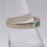 Vintage Sterling Turquoise Inlay Band 8.25