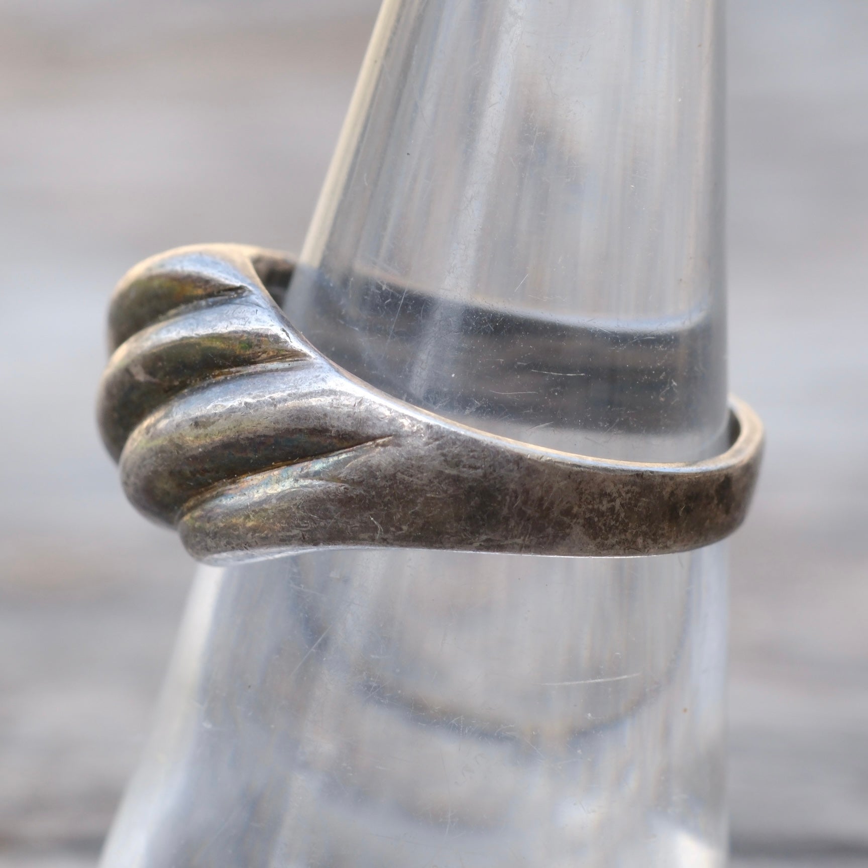 Vintage Sterling Modernist Ring 6.5