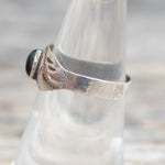 Vintage Sterling Lapis Stamped Band 7