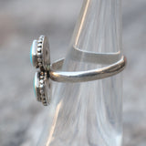 Vintage Sterling 2-Stone Turquoise Ring 4.75