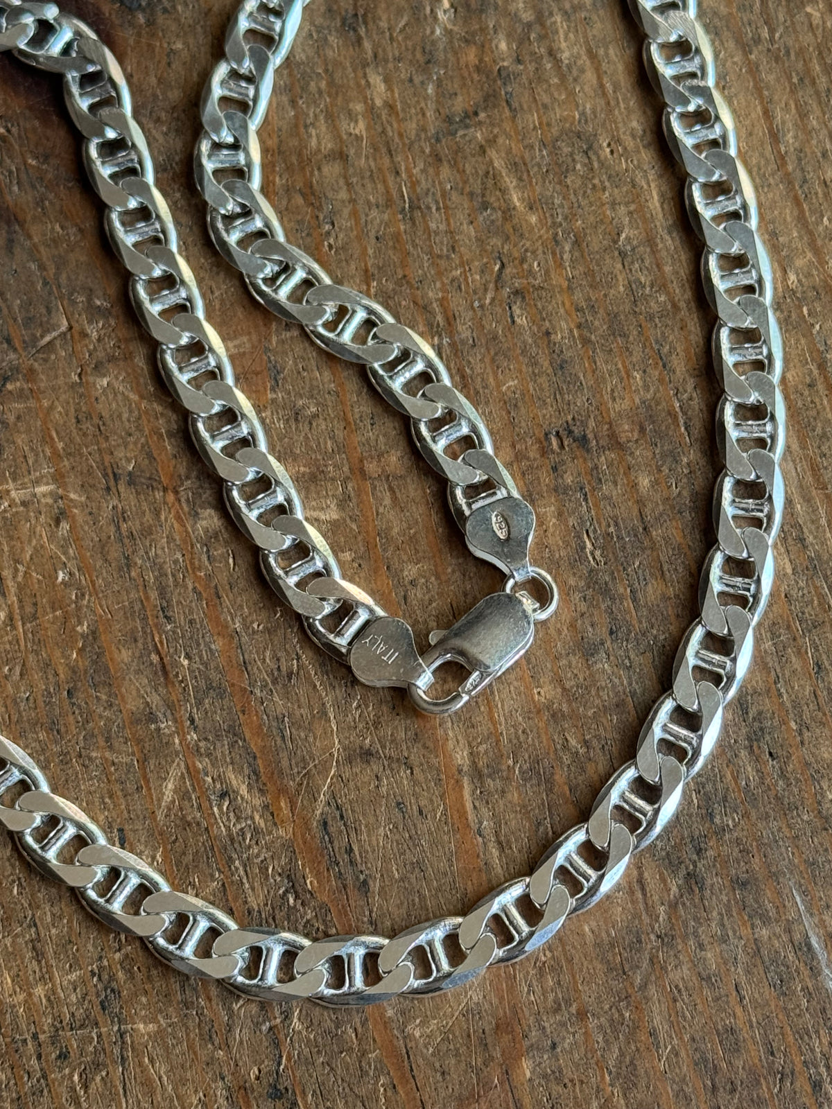 Vintage Sterling Silver 20” Mariner Chain