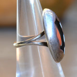 Vintage Sterling Coral Shadowbox Ring 6.25