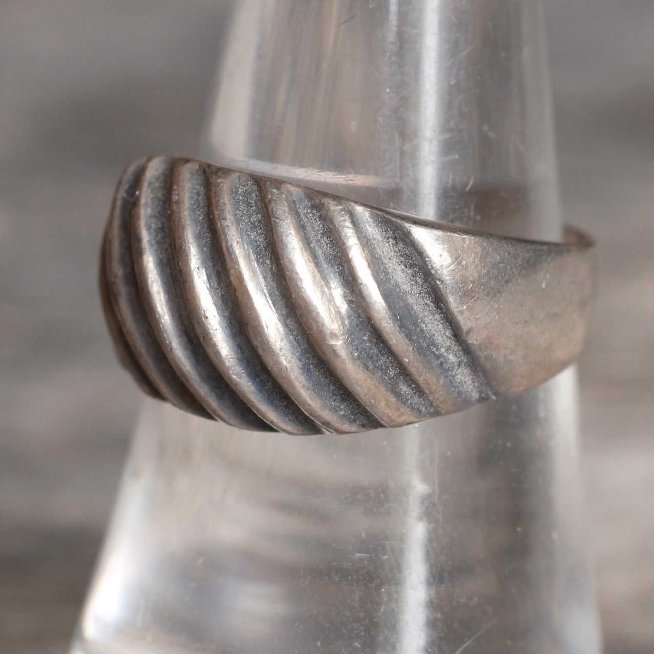 Vintage Sterling Silver Modernist Ring 8