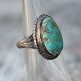 Vintage Sterling Turquoise Ring 4.5