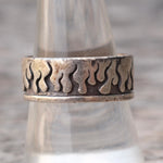 Vintage Sterling Silver Flame Ring 9.25