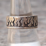 Vintage Sterling Silver Flame Ring 9.25