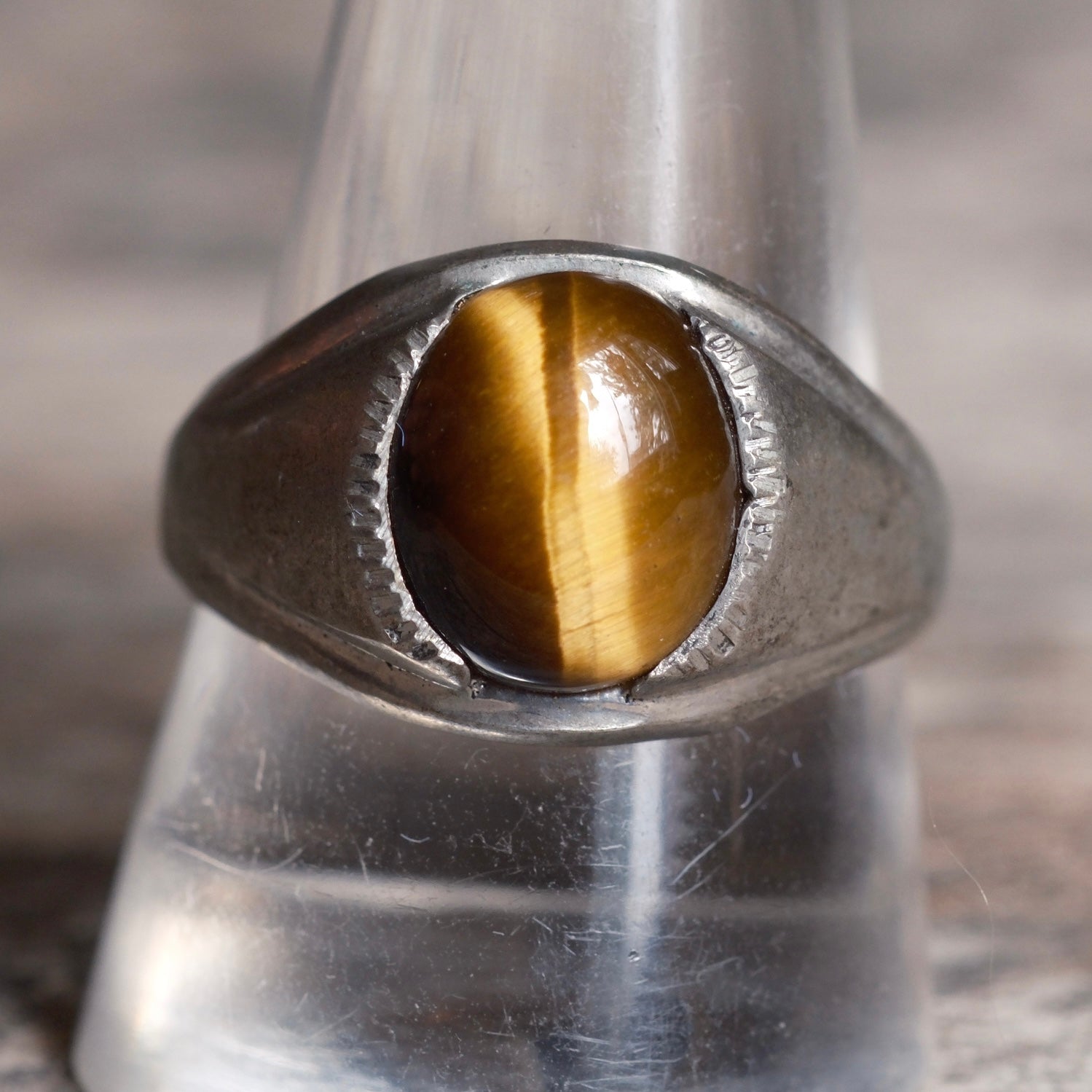 Vintage Sterling Tigers Eye Ring 11