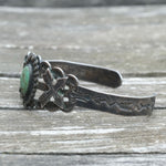 Vintage Sterling Turquoise Crossed Arrows Cuff