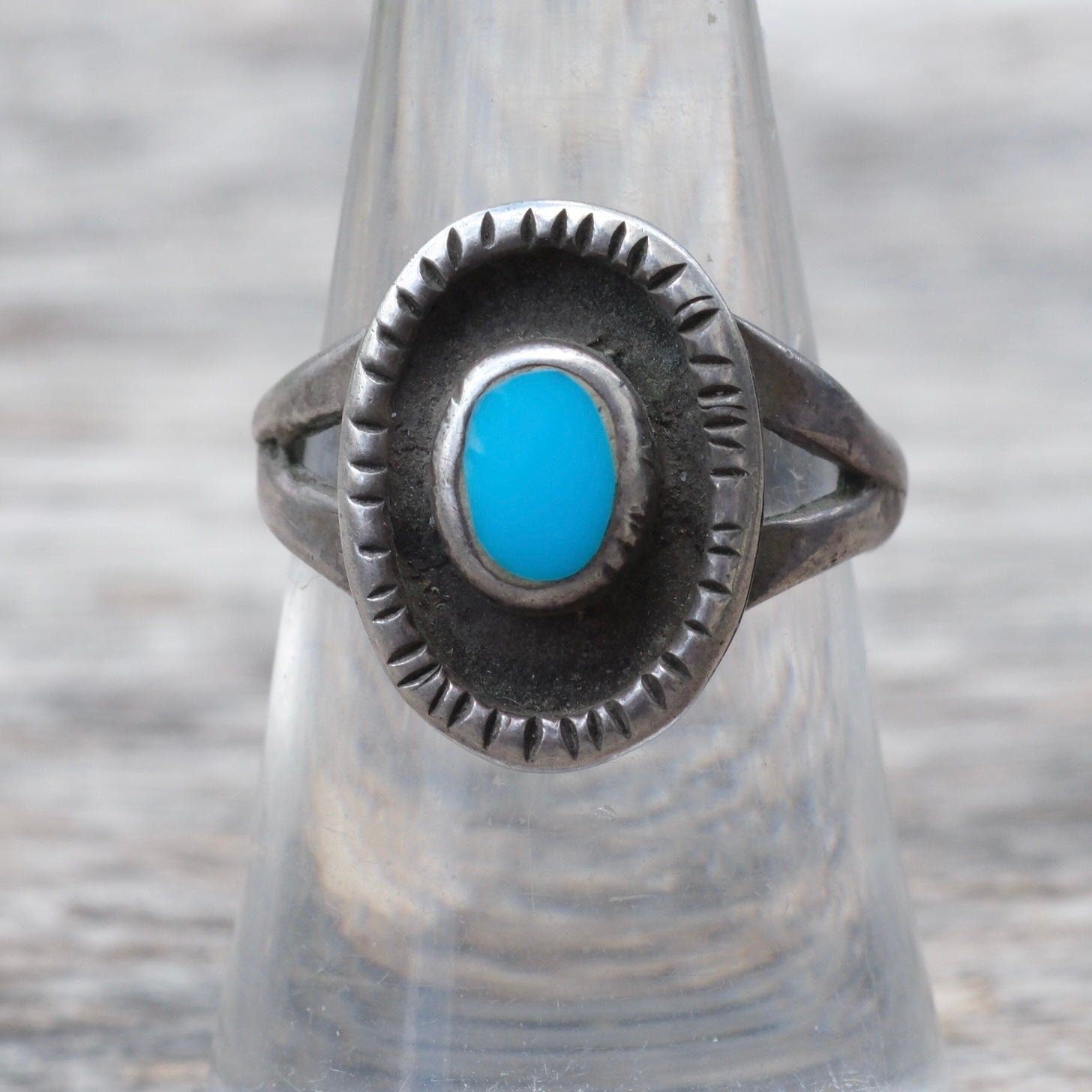 Vintage Sterling Turquoise Ring 7