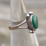 Vintage Sterling Malachite Ring 3.75