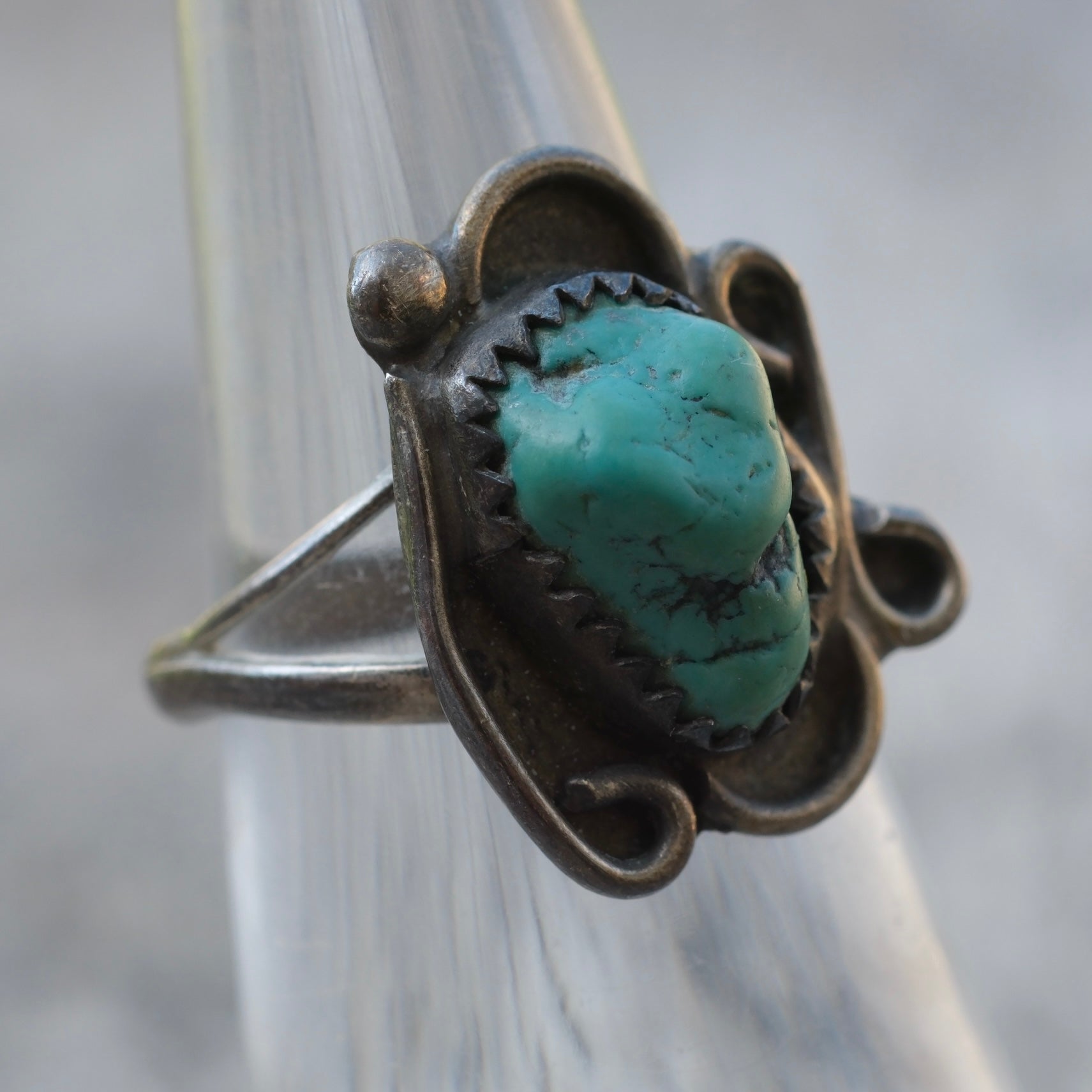 Vintage Sterling Turquoise Ring 6